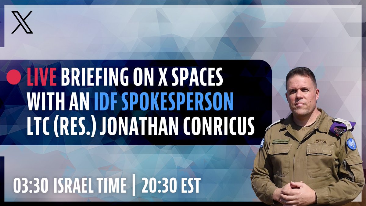 IDF's tweet photo. Join us live. https://t.co/YTQfsJ3irl