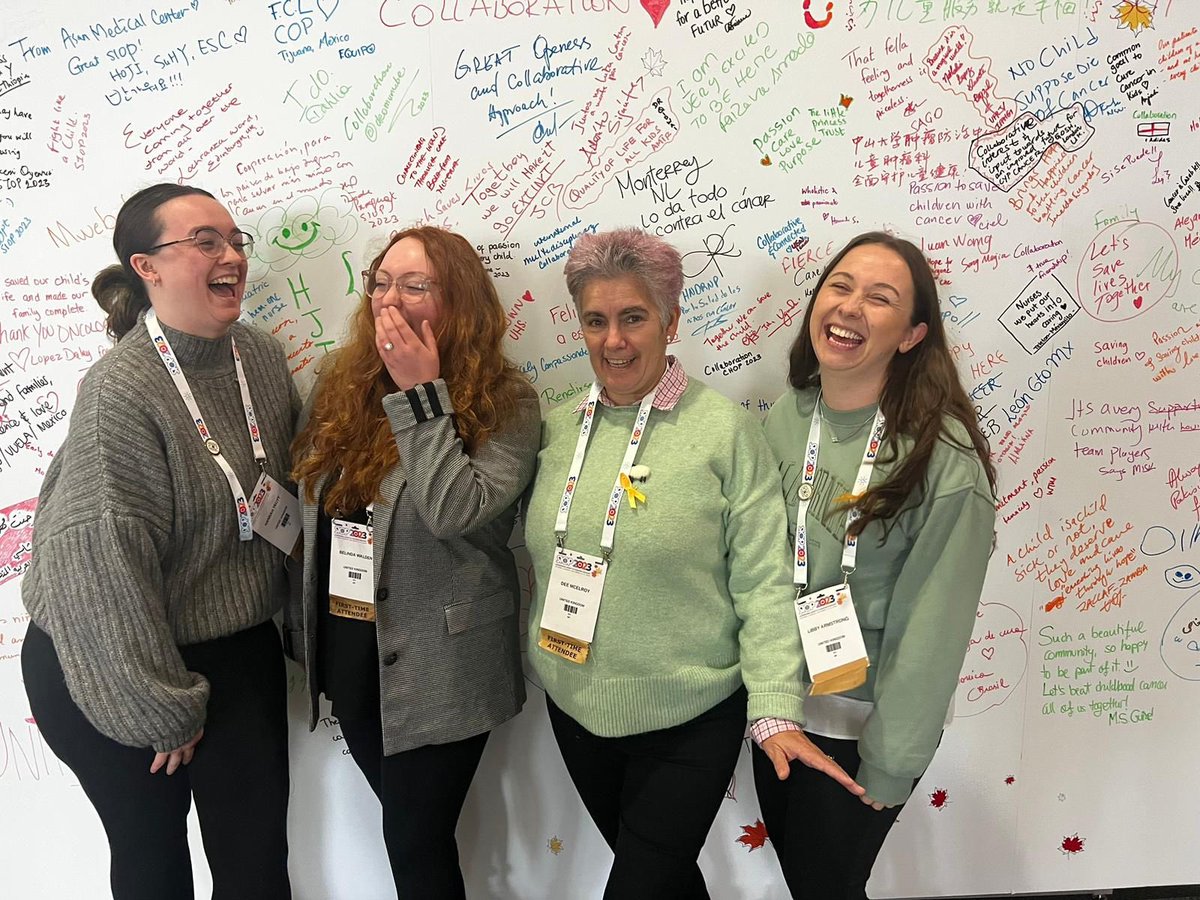 VKing_haemonc's tweet photo. Very proud of these 4 amazing haematology/oncology/SCT nurses who we have supported attending SIOP 2023 in Canada 🍁  🇨🇦. They got to see one of our own consultants present. Sounds like they’ve had a great time and we cannot wait to hear all about it on their return to BCH❤️ https://t.co/8zGeFGI29C
