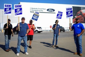 The #UAWstrike has hit the one-month mark with over 34,000 union members working at #Ford, #GeneralMotors and #Stellantis out on #strike.#unionstrike #fordcars #gmcars