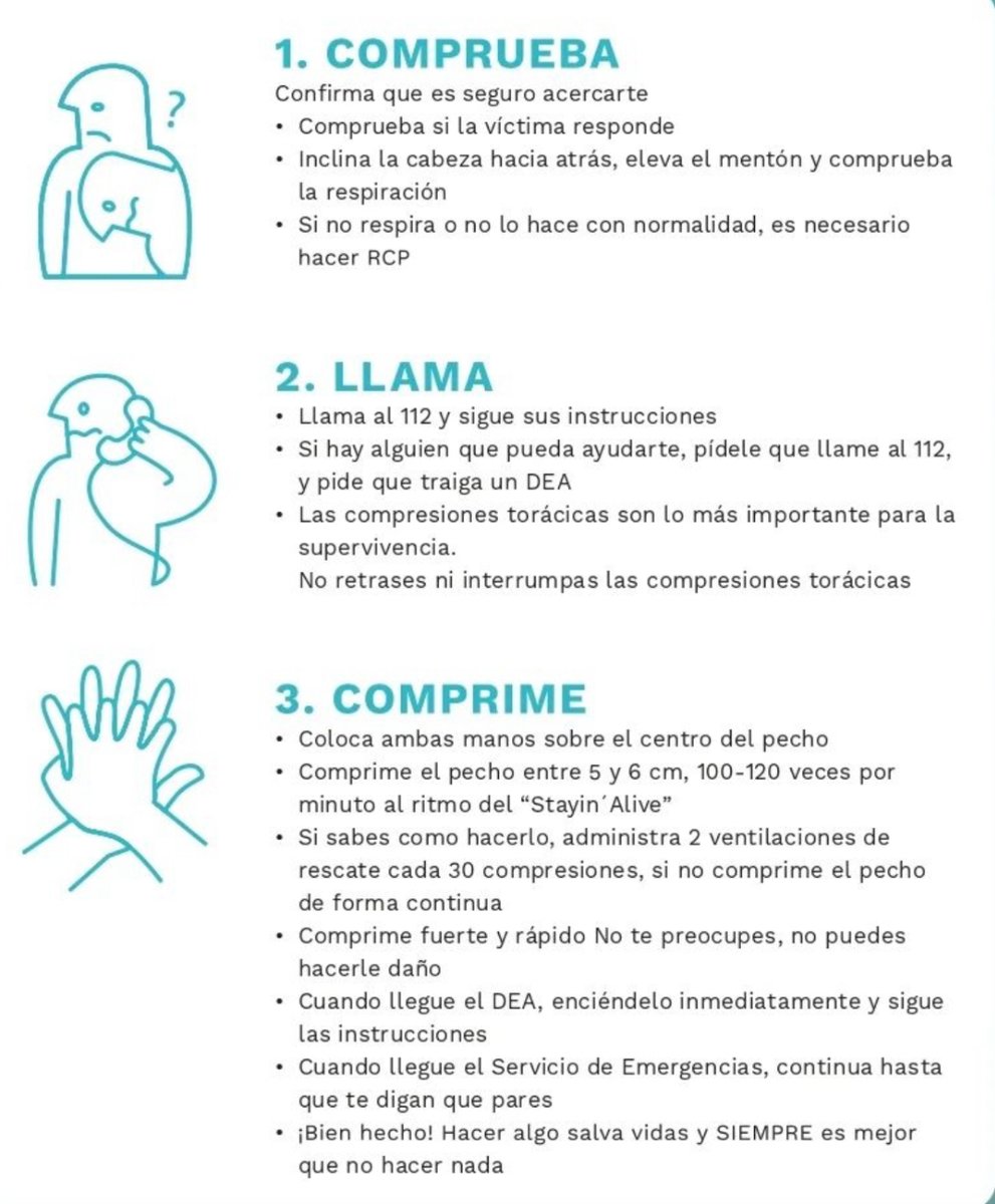 Hoy 16 de Octubre es  Dia Mundial de la parada Cardiaca. 💙

Todo podemos realizar una reanimación cardiopulmonal <a href="/RCP/">RCP</a> y salvar una vida.

💙 Salva una vida con estos 3 pasos
1️⃣ Comprueba
2️⃣ Llama
3️⃣ Comprime