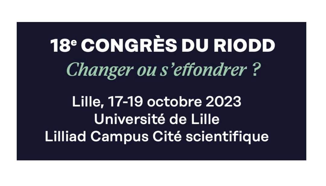 CRIEG_Regards's tweet photo. Congrès du @riodd_fr 2023 avec des interventions d'Adèle Sébert, @CRetsinHarry, @DorianMrcs et @dominiqueroux1 https://t.co/t4QhdkhAoF