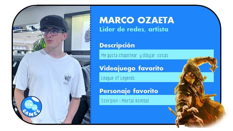 GluGluGames's tweet photo. Marco Ozaeta es el encargado de traer contenido interesante a nuestras redes sociales. Él os mantendrá informados de todas las novedades.📱🎮Además, participa como artista dentro del equipo.

Twitter: @Martigres13 
Instagram: https://t.co/Yj5U3JxZCu

#gamedev #indiedev #indiegame https://t.co/fJpknLigp6
