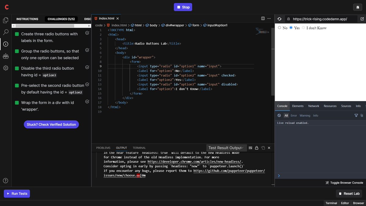 KhadseAtharv's tweet image. Day 7/100 , Today, I have created a set of radio buttons with labels inside a form. #100daysoffrontend on
@codedamncom
#html #codedamn #FrontEndDeveloper #fieldset #tags #input #75hardchallenge  #learntoearn