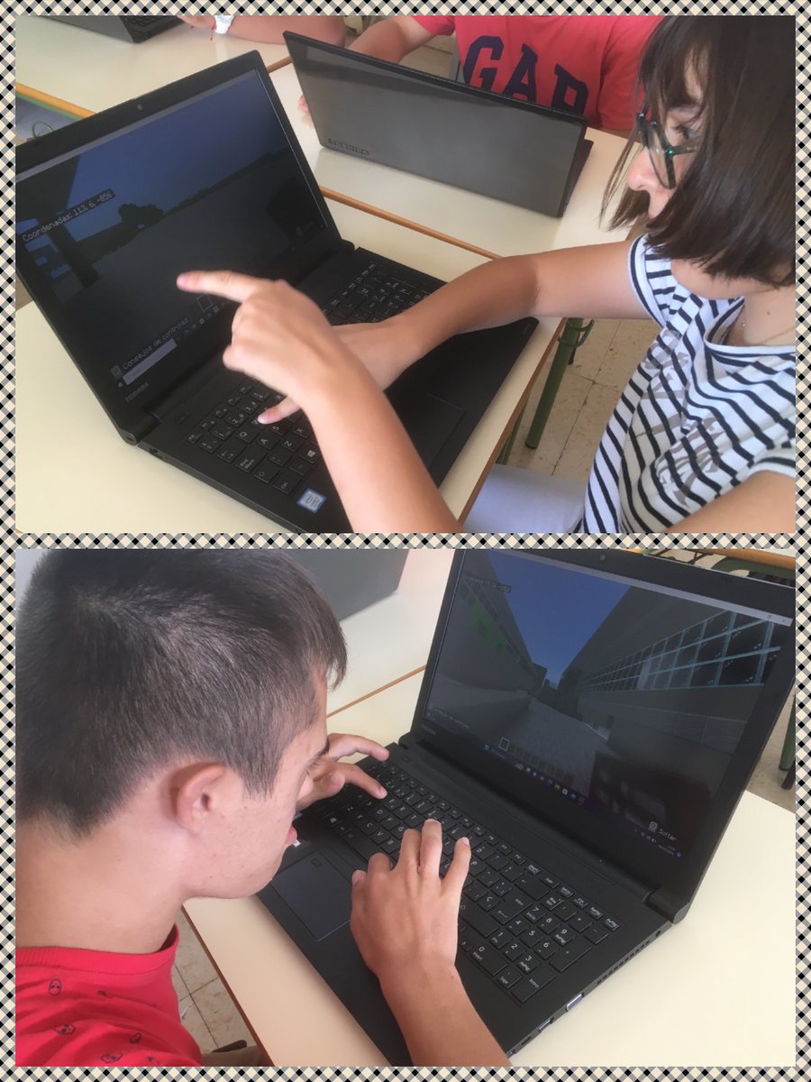 🏁Nuevo alumnado interactuando con los 🌎 mundos adaptados de #Minecrafteducation en #ColegioGilGayarre : nuestra @Fgilgayarre y #educacionvial 😃 #MRCDD #compdigedu #TIC #proyectostic #nuevastecnologías @LCompdigedu #educacionespecial