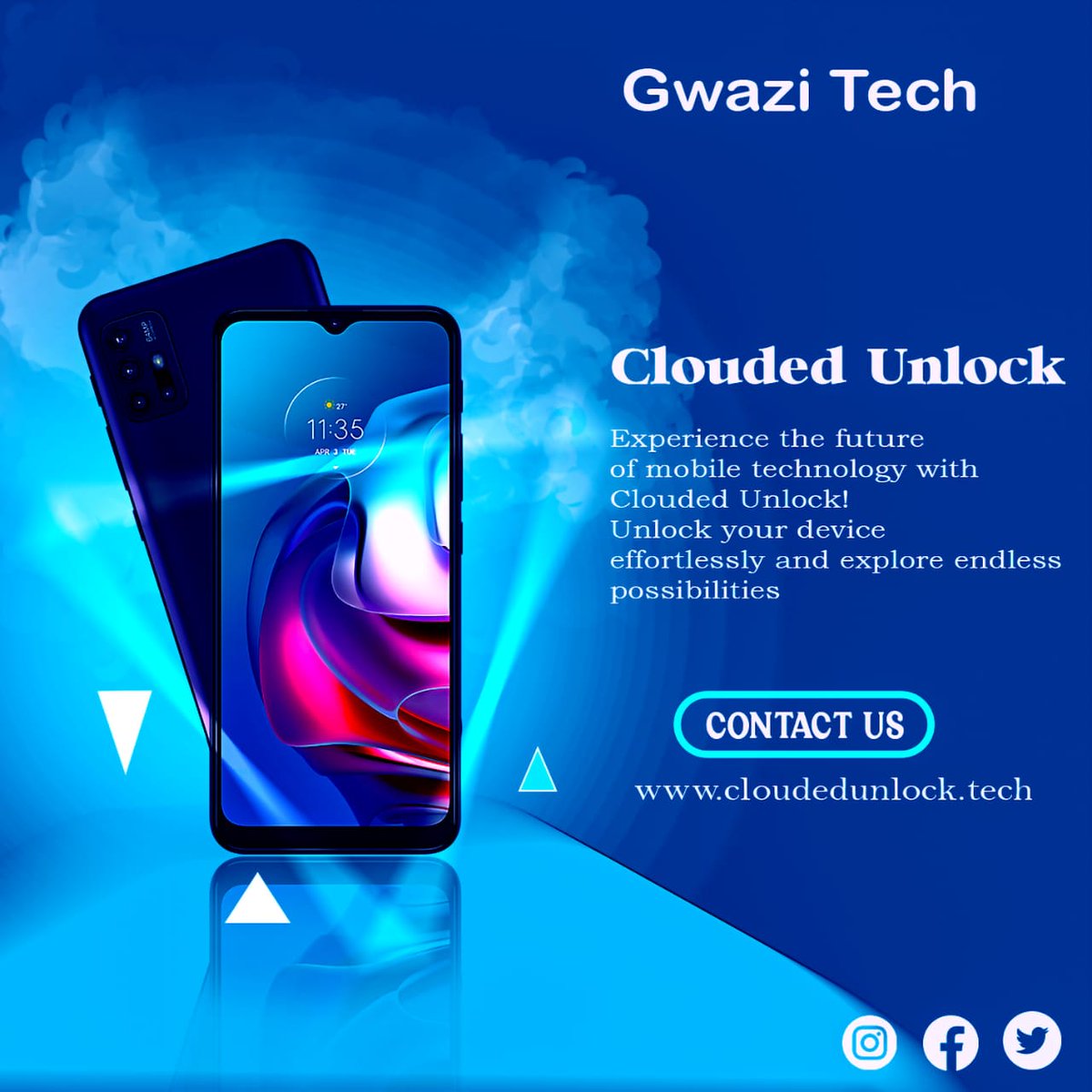 Clouded_unlock's tweet photo. Clouded Unlock! 
Your satisfaction is our goal.
Bring your blocked phones And locked iCloud And watch us do the magic as we fix it And put a smile on your face
Visit us today @ https://t.co/x31YIPgtpe 
#CloudedUnlock #BreakBarriers #noLimits #OneClickMagic #SolvePhoneProblems https://t.co/ViwfcZ3lhh
