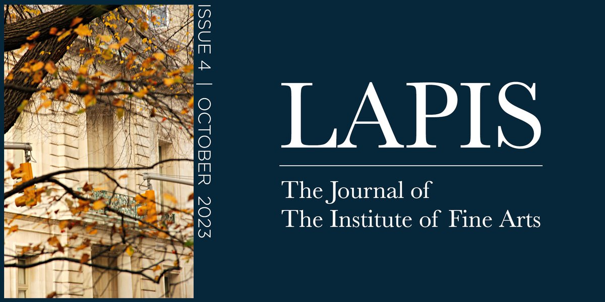 NYUIFA's tweet image. Announcing Issue 4 of Lapis: The Journal of the Institute of Fine Arts! This issue features Meghan Doyle, Tamia Anaya, Rebecca Ploegr, Aaron Shugar, and Claire Sabitt: wp.nyu.edu/lapis/ #Lapis #MexicanLacquerware #EdRuscha #GiovanniBenedettoCastiglione #TullioLombardo
