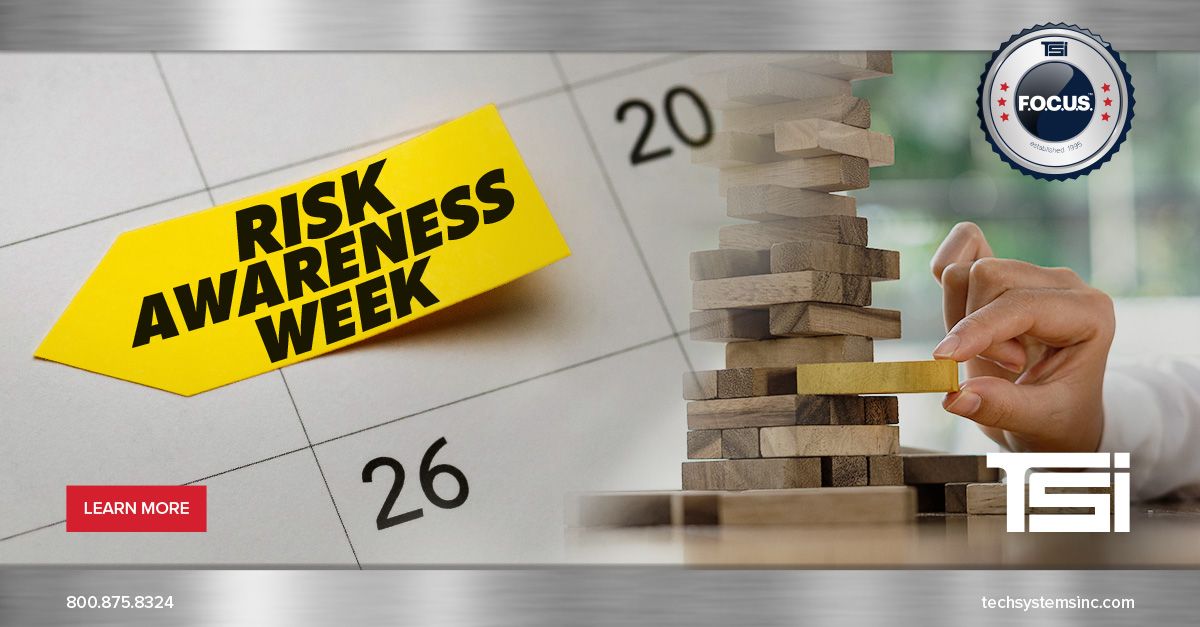 TSI_FOCUS's tweet photo. It’s Risk Awareness week! 

When evaluating your security budget, risk assessment is the first step in protecting  your clients, staff, and assets. It’s a complicated process, which is why TSi has staff who do only that. To arrange an assessment visit
https://t.co/BaOfWN98lV https://t.co/S7YyGHS0eW