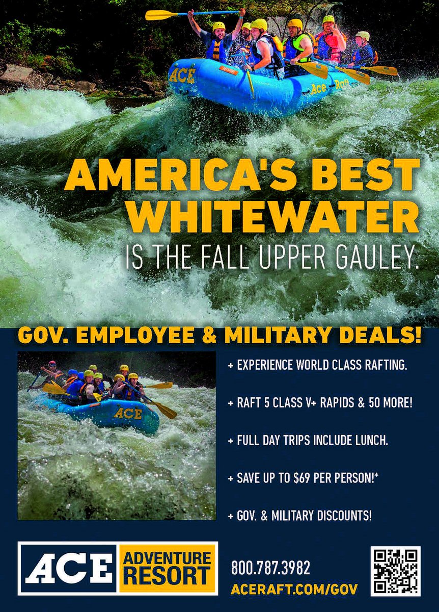 LivePlayDo's tweet image. It may be your last chance to raft the Fall Upper Gauley through ACE Adventure Resorts this season. Book a trip now (only until Oct 22nd). Check out ACE for this and more fall adventuring in WV! aceraft.com