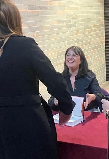 LincBookFest's tweet photo. What a fantastic evening we’ve had with million copy bestselling author @christy_lefteri discussing her new novel, The Book of Fire, with a rapt audience @lincmuseumusher. Time for some book signing too with @LindumBooks. 🖋️📖 https://t.co/fUY7MGyWsQ