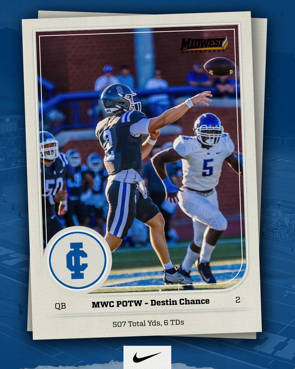 IC_Football's tweet photo. Congrats to Destin Chance on being named Midwest Conference Offensive Performer of the Week! #FOE https://t.co/YOST6YXeqX