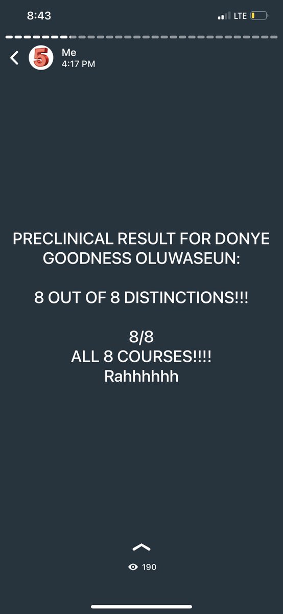 donye_goodness's tweet image. To the Glory of God, I had a total of 8 out of 8 DISTINCTIONS in Pre-Clinicals (2nd &amp;amp; 3rd year) of Medical School. I feel like I am dreaming. Now a Clinical Boy!!

3 out of 3 Distinctions in my 2nd year.
5 out of 5 Distinctions in my 3rd year.

Jesus❤️