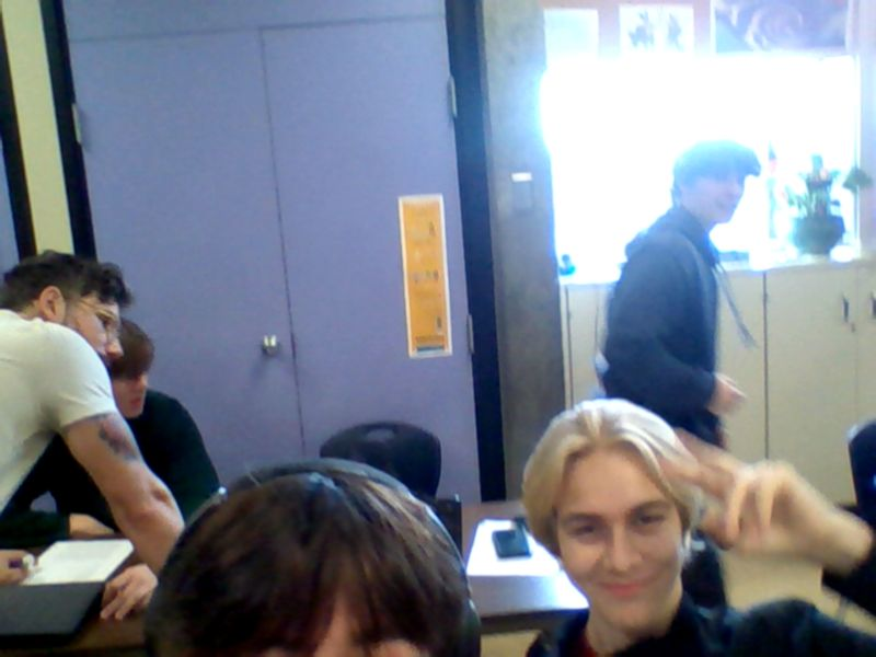 SchoolWorker47's tweet photo. A selfie I took in class with my friends #takenonachromebook https://t.co/S5wthOYQtc