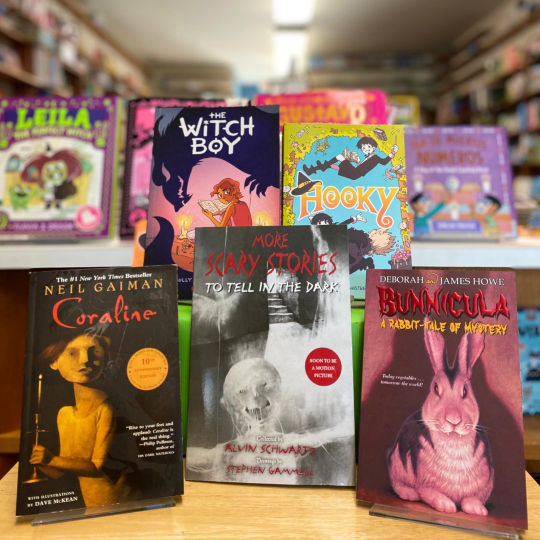 There's Halloween books for all ages! Middle grade readers can find some fun and spooky tales within these pages. Not only vampires, but also vampire bunnies can create tales of terror for the bravest of readers. Come find these books and more in store or at the link in bio!⁠
