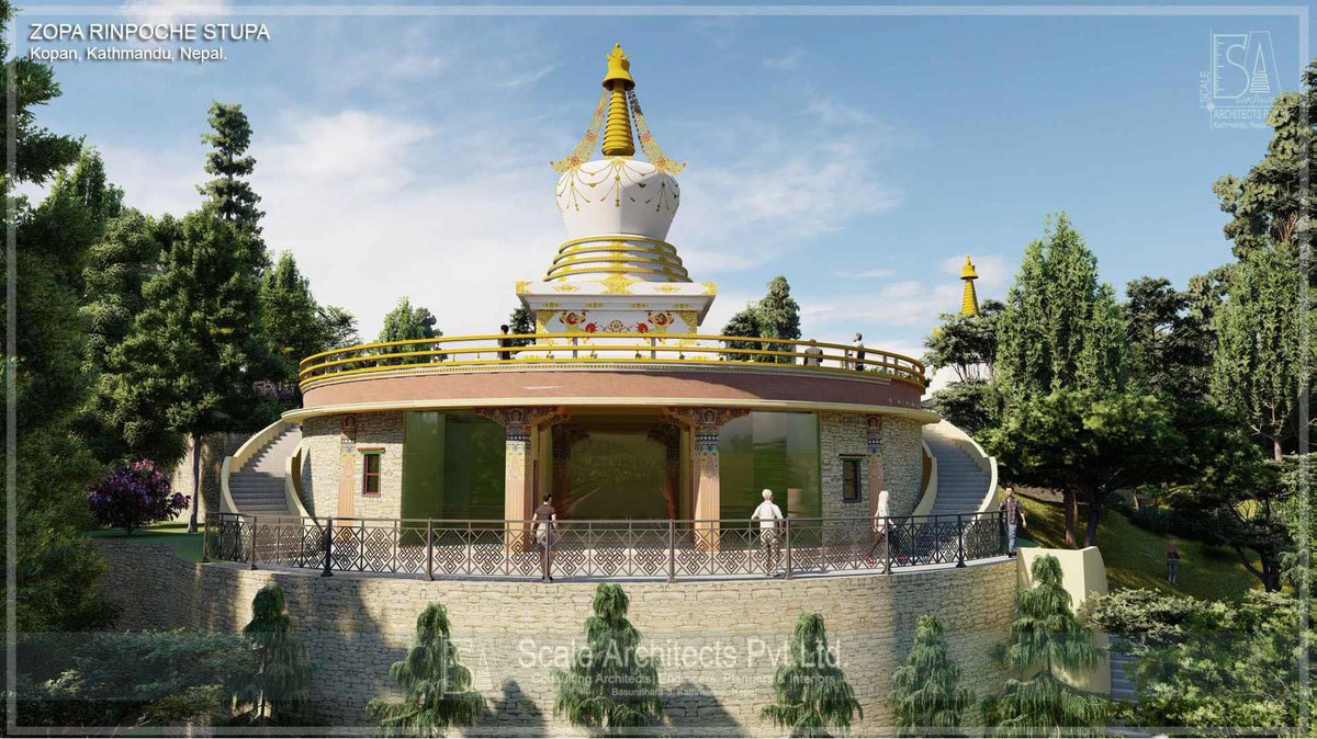 FPMTInc's tweet photo. Stupa of Complete Victory for Lama Zopa Rinpoche  at Kopan Monastery https://t.co/9Us2VDSKo9 https://t.co/flAzPXppcs