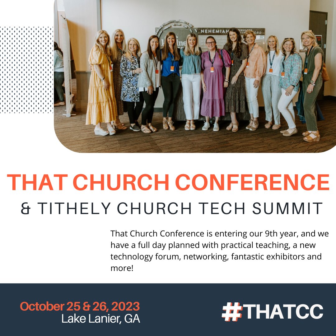 Looking to boost your communications game? Join us at 
That Church Conference and unlock the power of technology for your church. 

From livestreaming to email marketing, we've got you covered! 📢

Grab your tickets👇
hubs.ly/Q023V6TB0 
#thatcc #ChurchCommunications