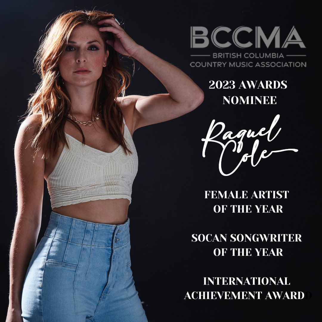 Thank you @BCCMA for my 3 nominations! So honoured! Proud to be a B.C. girl 💕