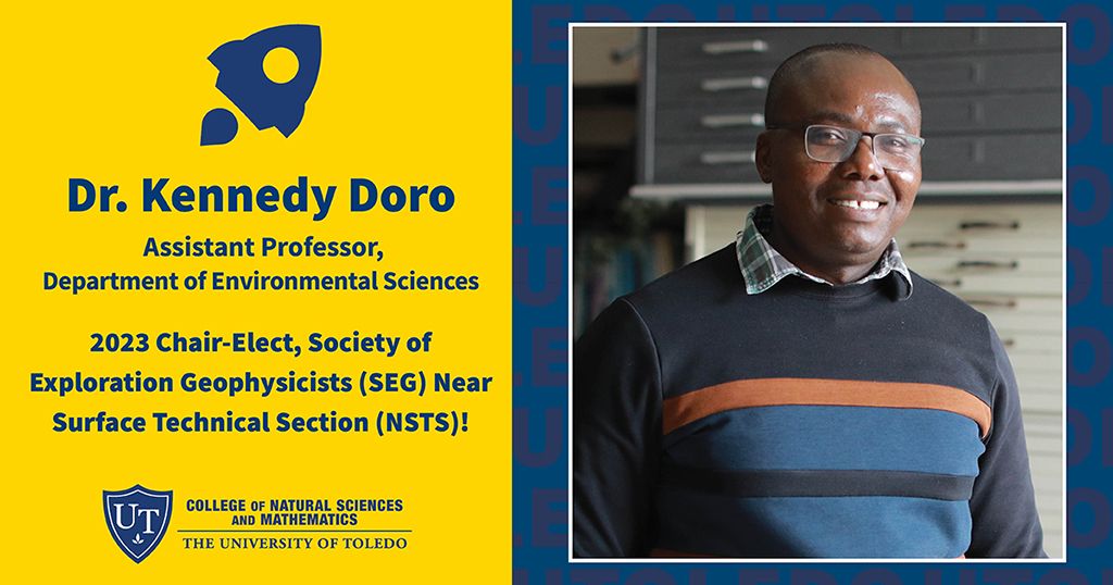 Congrats to Dr. <a href="/dorokio/">Kennedy Doro</a> <a href="/UToledo/">The University of Toledo</a> Dept of Environmental Sciences, recently elected to <a href="/SEG_org/">SEG</a> (SEG) Near Surface Technical Section (NSTS), who will be serving as Chair-Elect. The 3-year term started in September 2023! 
#UToledo #Geology #UToledoResearch #UToledoNSM