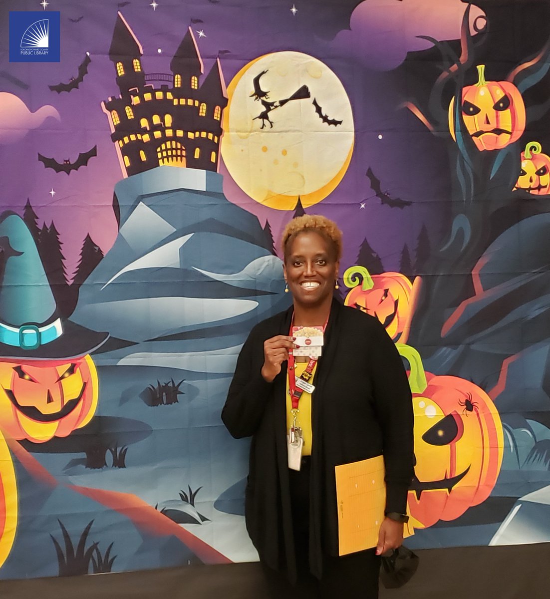 Miss Angie was chosen as the employee of the month for going above and beyond to share care and respect to a  young patron, ensuring they were safely picked up after the library closed. Please help us congratulate Angie!