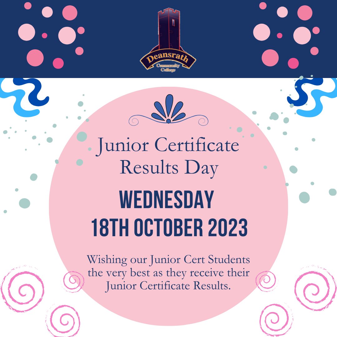 Wishing the very best to our Junior Cert students and their families on results day! #ddletb #teamddletb