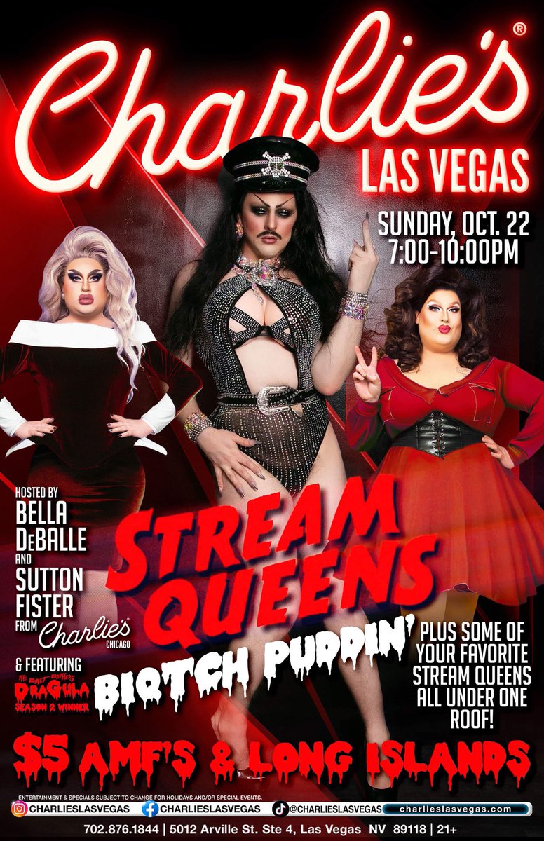 dearDEERE's tweet photo. This Sunday!! The Afterparty of TwitchCon at Charlie’s Las Vegas with #TeamStreamQueens! 😍

10/22 7-10pm hosted by @DeBalleQueen &amp; @ItsSuttonFister https://t.co/HoPw1Pnws1