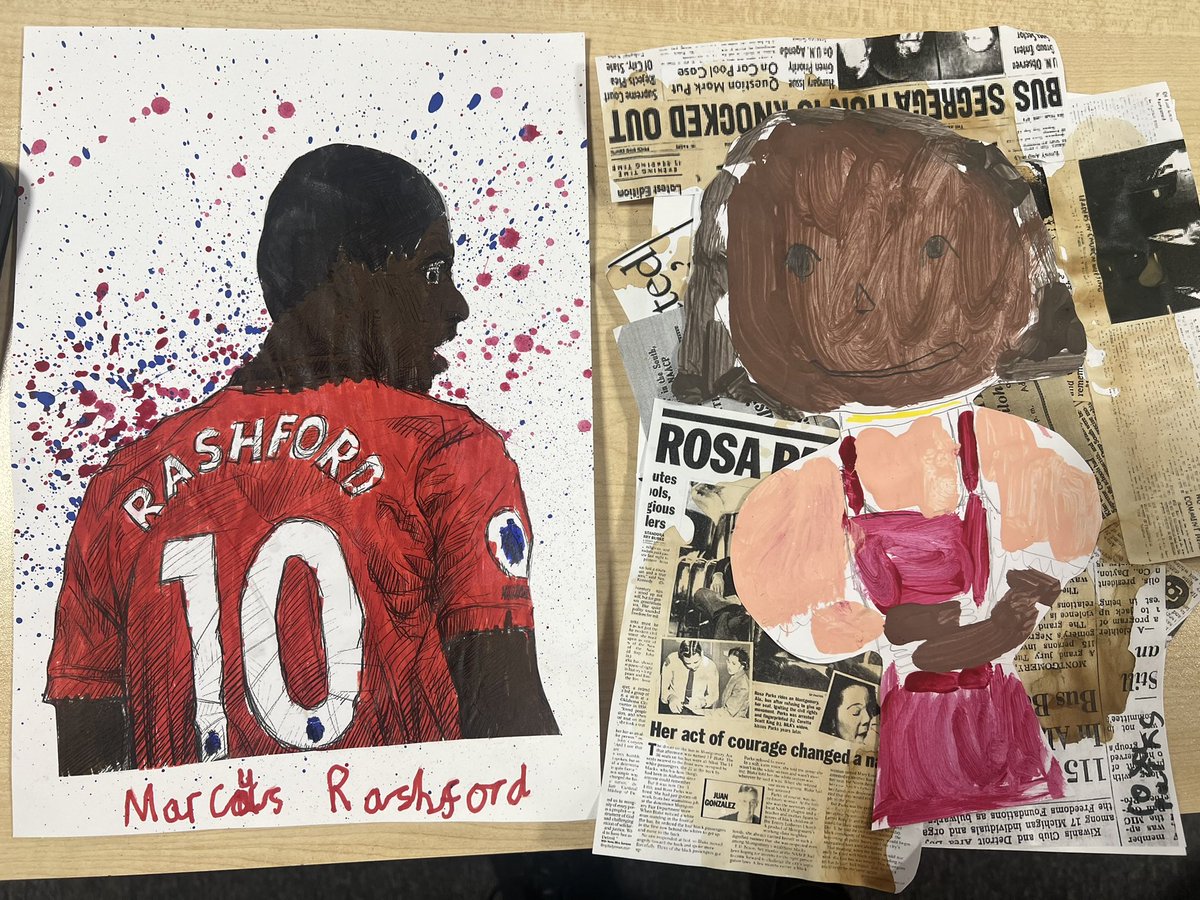 Blown away by these two pieces of art work submitted today for our Black History Month art competition 🎨🖌️🎭

Remember you entries need to be submitted by 6pm Wednesday either through Twitter or given in to me or your class teacher. <a href="/GoresbrookSc/">Goresbrook School</a>