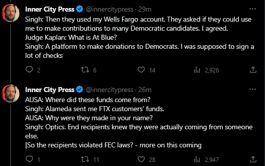 Crypto_Chase's tweet image. SBF bought celebrities and democrats using user funds and wanted to buy Telegram + more. Guy essentially completely disregarded FTX and it's users in favor of his personal quest to kingpin status and an eventual presidential bid. Complete clown show.

Credit: @innercitypress