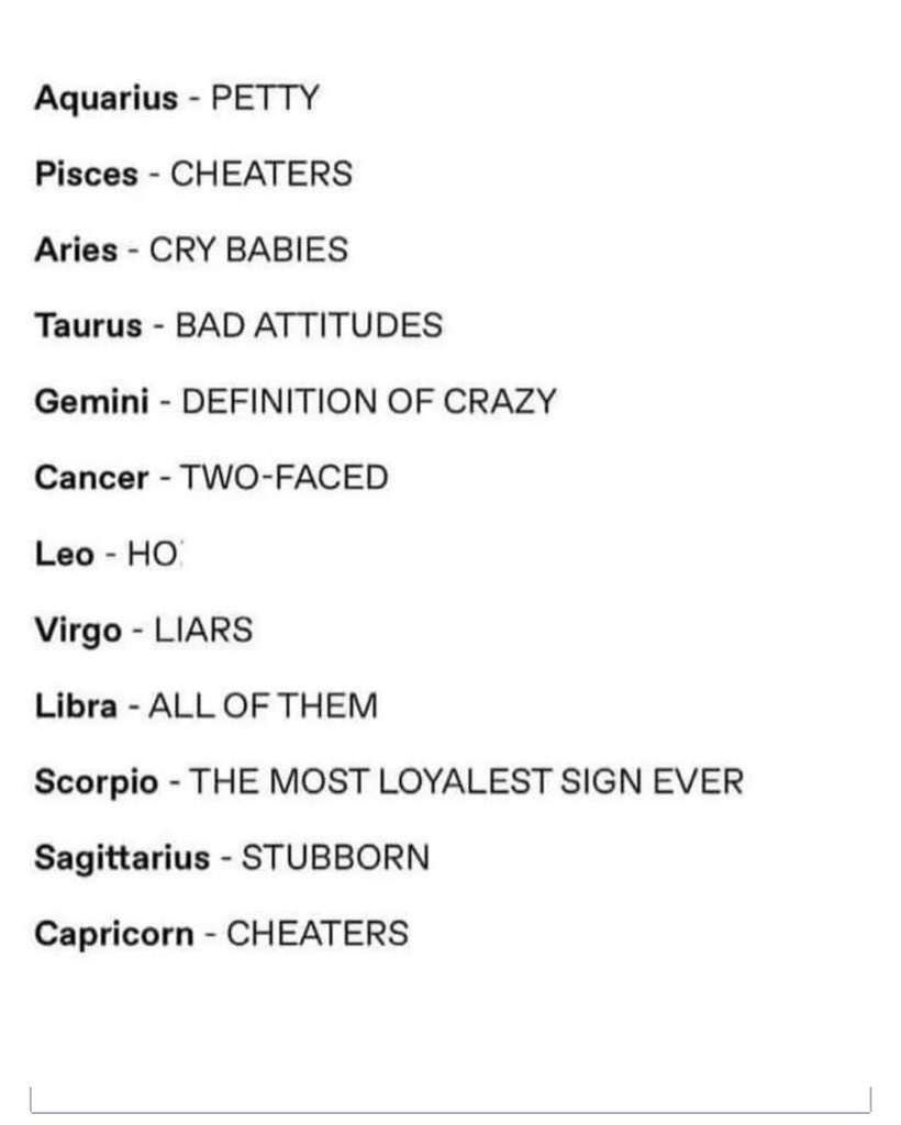 __Tyyy_'s tweet image. Pisces is not cheaters omg who made ths 🤣🤣🤣🤣🤣🤣 my friends signs are very much accurate tho