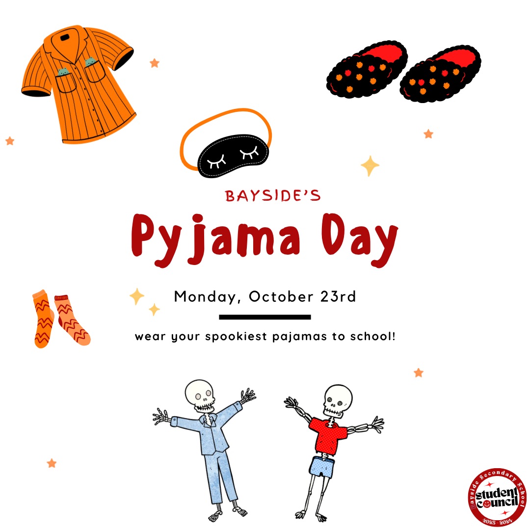 BSSstc's tweet photo. Our first spirit day of the Halloweek will be Pajama Day on October 23rd! So wear your spookiest pajamas and have some skele-fun! https://t.co/3waye9gSmh