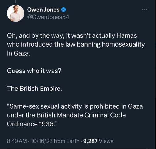 FFS_WhatNow's tweet photo. Exhibit A; A lamb to the slaughter. 

A hard-left homosexual so high on his own farts that he'd defend a regime that would kill him in a heartbeat for his love of the pork sword, whilst simultaneously throwing his own extremely tolerant country under the bus.

Also known as a cunt.