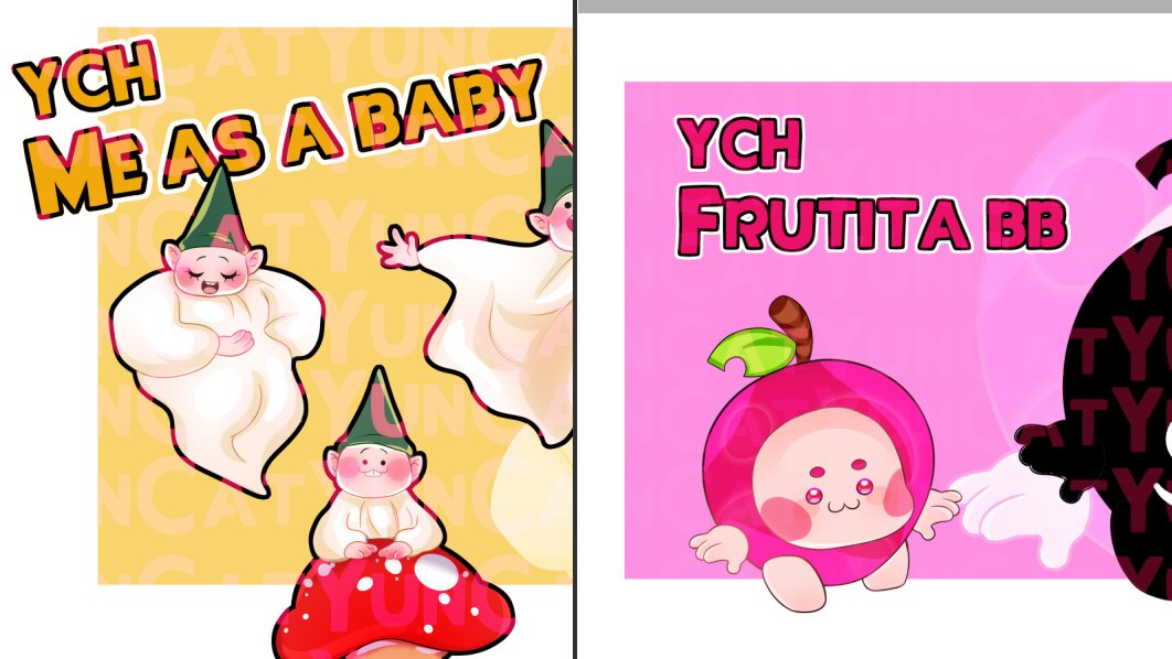 Hoy toca stream de arte mientras hacemos unos encargos que llegaron de estos YCH! :3
acuérdense, precio baratito o 1 sub en mi canal jiji <3
nos vemos en media horita ajua ajua
twitch.tv/yuncatvt
twitch.tv/yuncatvt