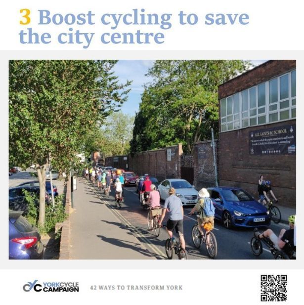 YorkCycle's tweet photo. Cycle parking has been found to bring in 5 times as much spend for businesses as an equivalent area of car parking - cities across the globe have proven that giving cyclists #RoomToRide is good for the local economy. https://t.co/sX36FZrHLQ
#ActiveTravel https://t.co/yiO6HAZe4D