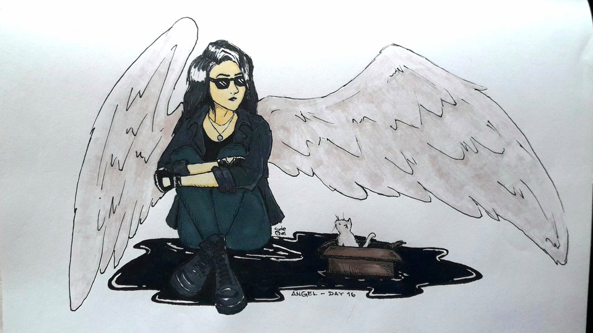 Inktober Day 16: Angel

#inktoberday16 #inktober2023 #inktoberangel #inktober