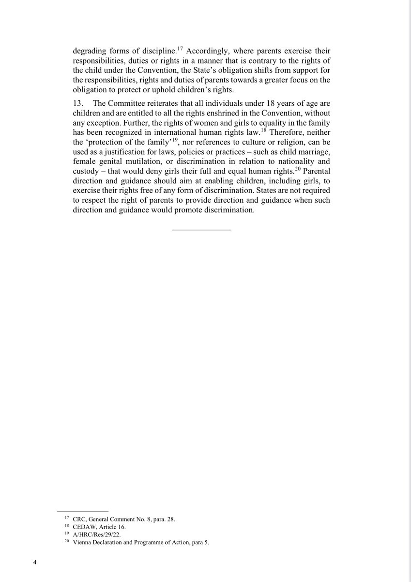 The UN Committee on the Rights of the Child <a href="/UNChildRights1/">UNChildRights</a> has published a new statement on Article 5 of the #UNCRC. 

This is very useful in addressing growing attacks on children's rights, sometimes disguised as protection of the family. 

ohchr.org/sites/default/…