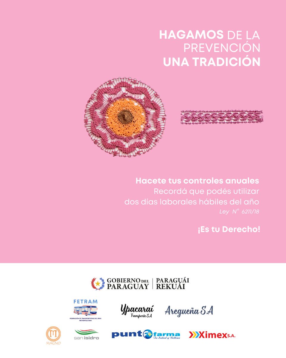 MagnoLinea12's tweet photo. Hagamos que la prevención sea una tradición. 🙌🏼🎀
Podés encontrar en nuestros buses los adhesivos de la prevención de cáncer de mama, nos sumamos todos. 🚌🚎
#OctubreRosa #MagnoLínea12 #SanIsidro44años #Aregueña #Ypacaraí #FETRAM #Ximex #PuntoFarma https://t.co/y49ux1siwl