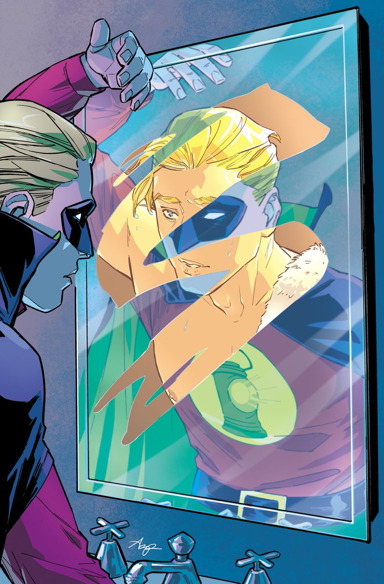 amyreeder's tweet image. Hey! I did a variant cover for this cool book called Alan Scott the Green Lantern. Set in the 40s, telling his story as a closeted queer man. 

Should be for issue 3.

Writer is Tim Sheridan
Artist is @CianTormey