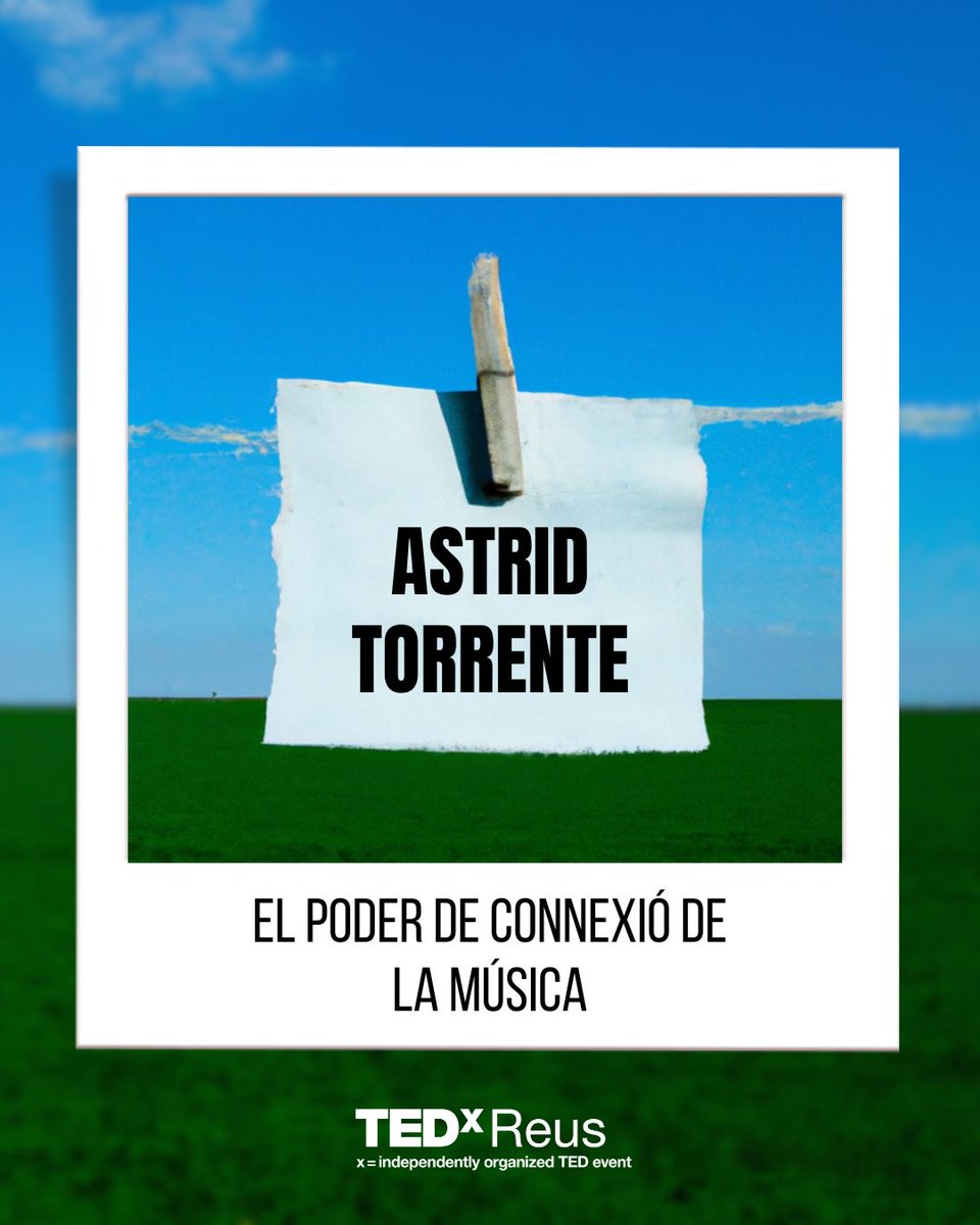 TEDxReus (@tedxreus) on Twitter photo ❌La pandèmia ha augmentat la necessitat de connexió i expressió emocional entre persones, com pot ajudar-nos la música?
🎻El poder de connexió de la música per <a href="/AstridTorrente/">Astrid Torrente</a>
📢29/10/2023
🕔16:00h
📍@teatrebartrina
🎟️ENTRADES a tuit.cat/mhEzE
#TEDxReus23 ❌La pandèmia ha augmentat la necessitat de connexió i expressió emocional entre persones, com pot ajudar-nos la música?
🎻El poder de connexió de la música per <a href="/AstridTorrente/">Astrid Torrente</a>
📢29/10/2023
🕔16:00h
📍@teatrebartrina
🎟️ENTRADES a tuit.cat/mhEzE
#TEDxReus23