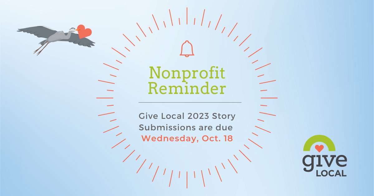 tcfsps's tweet image. 🚨🚨🚨Nonprofit partners, if you are participating in #GiveLocal2023, this is your friendly reminder to submit your story page by this Wednesday, October 18 and be sure to use the Nonprofit Toolkit will help you prepare your campaign at ow.ly/XjVL50PXkwm.