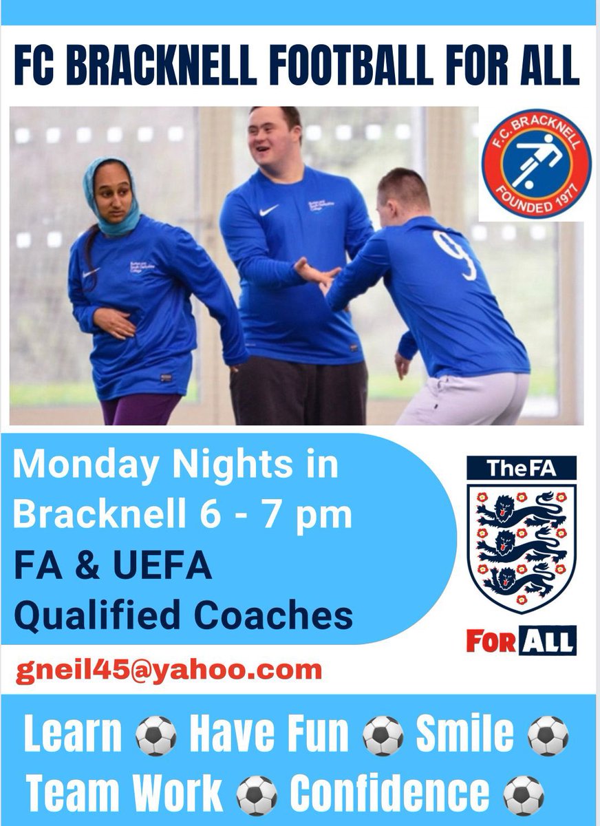FC Bracknell Football 4 All ⚽️⚽️⚽️ #Community #Family #Football @fiberkshire @BerksandBucksFA @NonLeagueCrowd @BracknellForest @bracknelltc