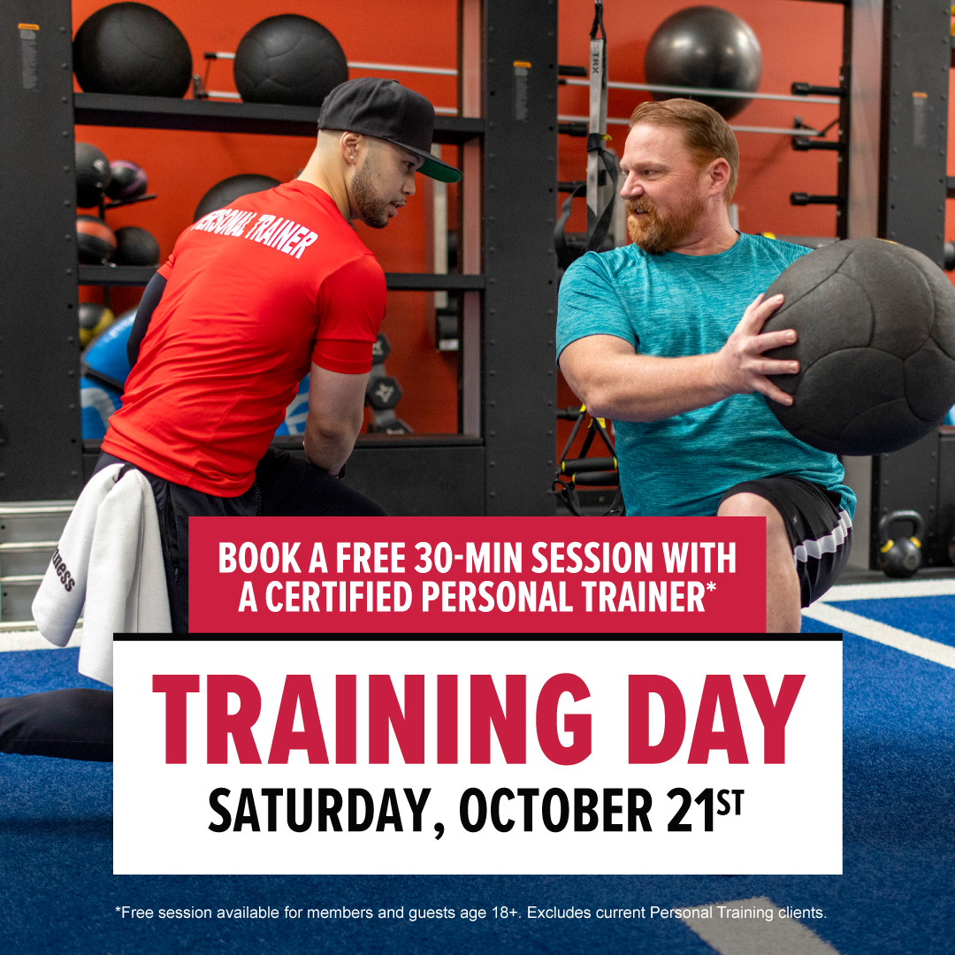 CalFit's tweet image. Our next Training Day is right around the corner! 

In your 30-minute session, we'll show you how we can help make your exercise program safer, more effective, and more fun. Limited spots are available at select clubs. Book now!

pardot.californiafamilyfitness.com/training-day