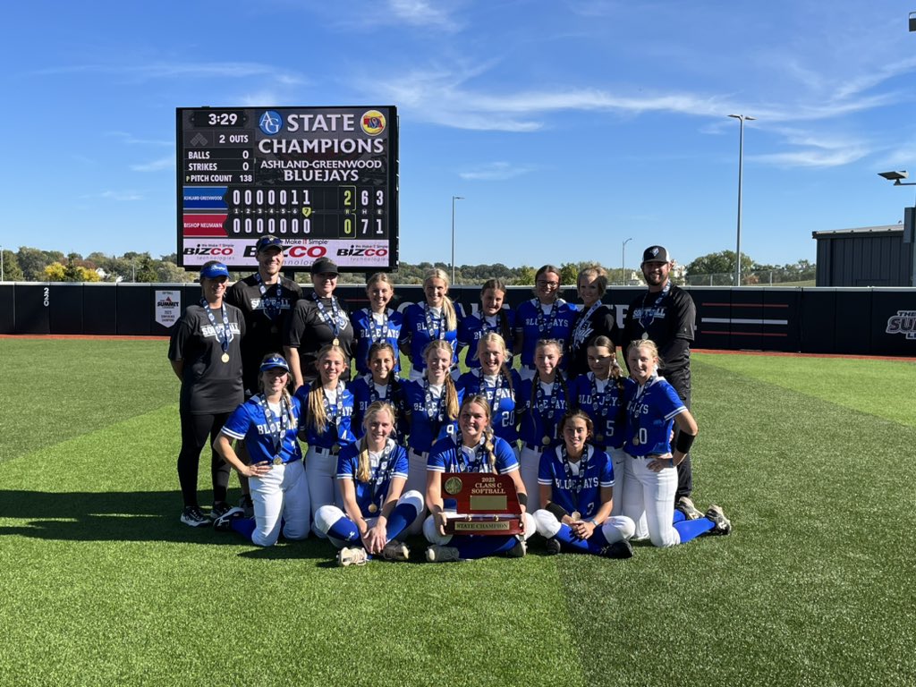 Congratulations Ashland-Greenwood High School – the 2023 NSAA Class C State Softball champions! #nebpreps