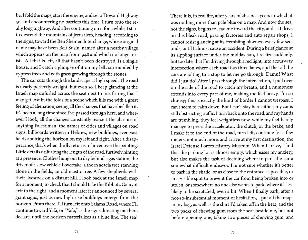 Adania Shibli, pages from Minor Detail.