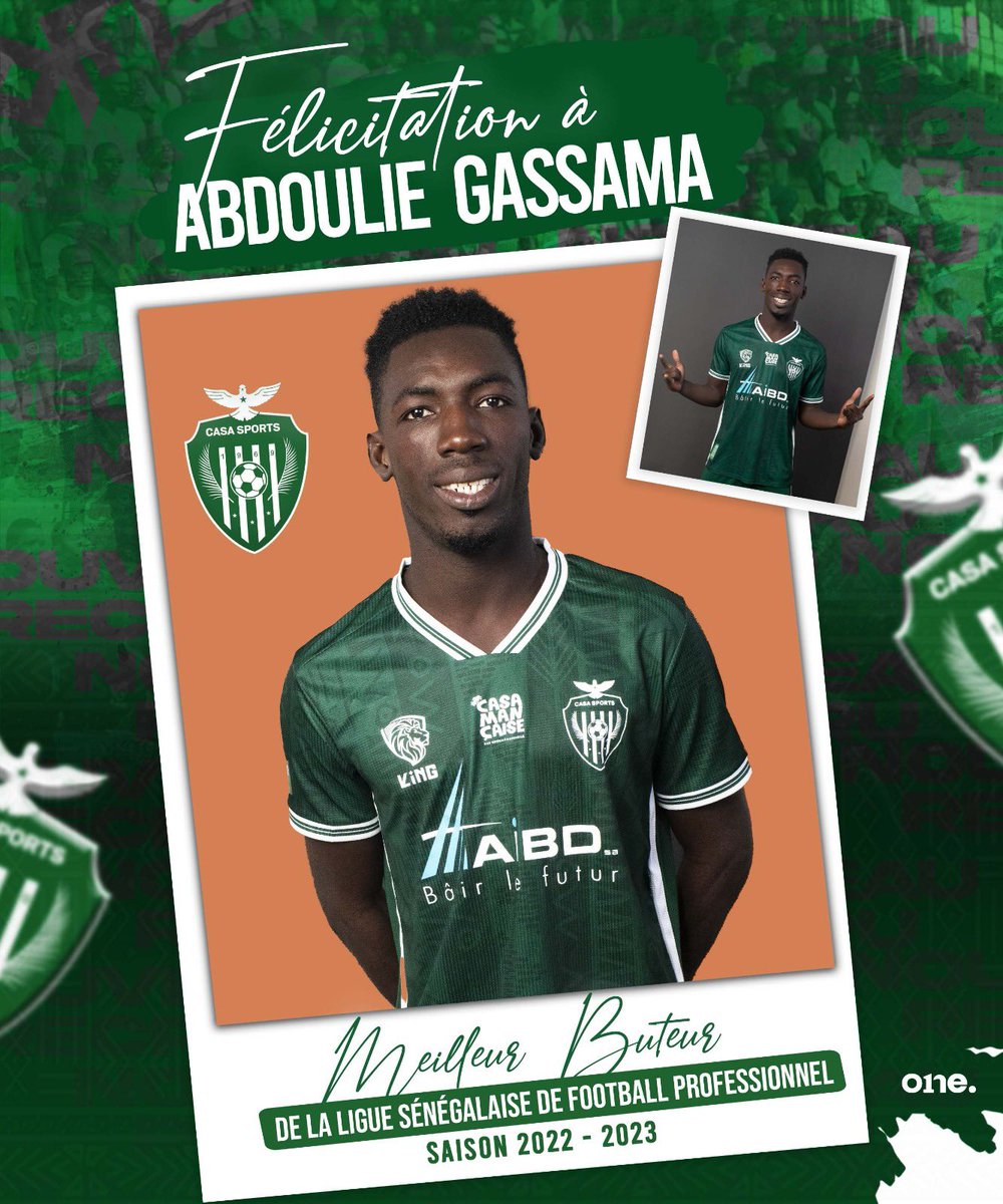 Toutes nos félicitations à Abdoulie Kassama, meilleur buteur de la Ligue 1 sous nos couleurs la saison précédente. Bravo à lui, et nous lui souhaitons une bonne continuation pour la suite de sa carrière #EssamayPourToujours
