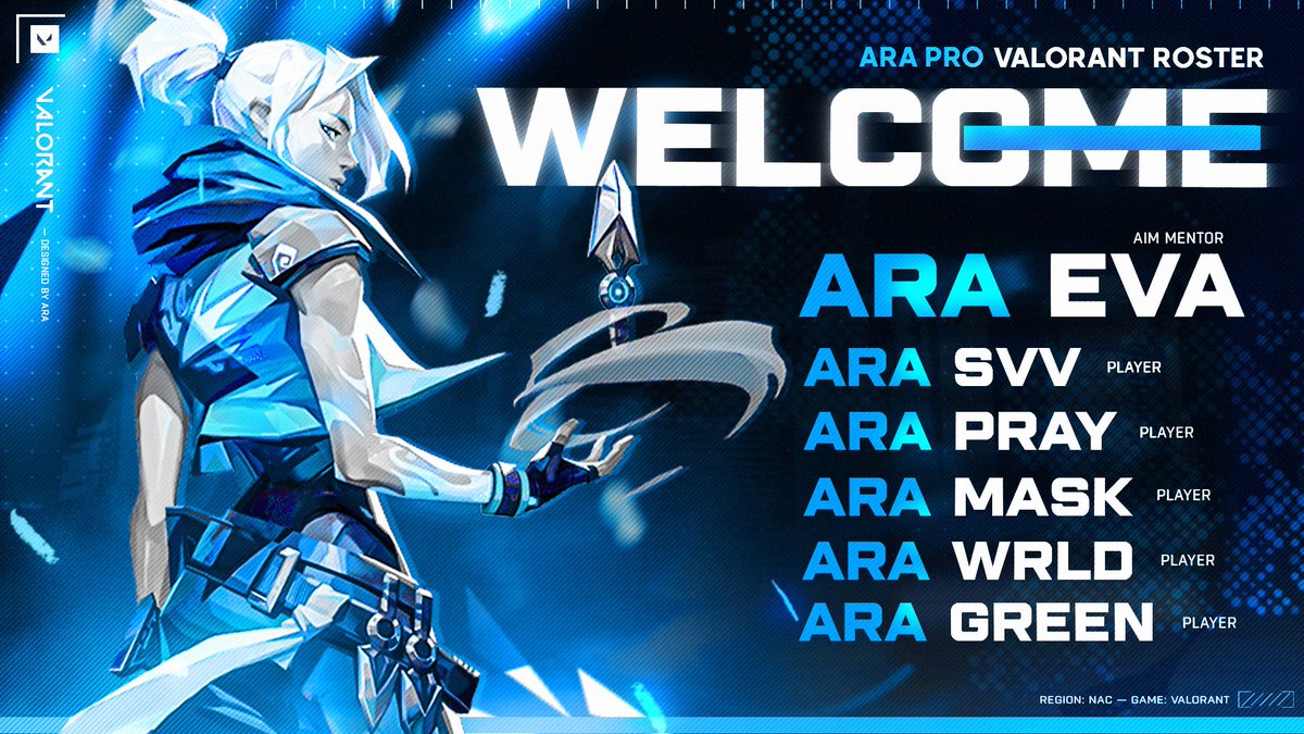 AraEsportsGG's tweet image. Welcoming our Pro VALORANT Roster #VALORANT 

✦ @svvfps 
✦ @Greenthename 
✦ @PrayIsNotHere 
✦ @nowaymask 
✦ @wrldAIM 

✦ Aim Mentor: @Momoerji