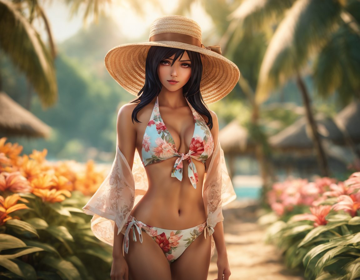 RelativeBrain's tweet image. Mi casa, és su casa. 
Personagem genérica que demorou muito pra conhecer a praia.
#StablediffusionXL #AI #AoT #SnK