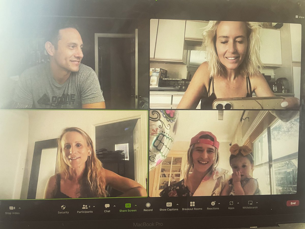 _karen_thomson_'s tweet photo. My tribe ❤️ a very special team meeting this morning as we get ready to kick off https://t.co/bLVhGmykcn tomorrow.

A big shoutout to the magical trio, @JayVera, Lauren Fulkerson, and Erika Castro. 

I got so lucky having you on my team. My gratitude knows no bounds! 🙌

Also, a heartfelt Happy 1st Birthday to baby Emma! 🎂🎉

❤️Karen 

#RevitaFestTeam #HappyBirthdayEmma