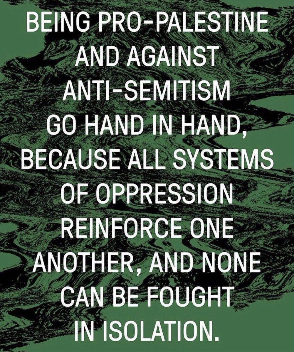 “Being Pro-Palestine and against anti-Semitism go hand in hand, because all system of oppression reinforce one another, and none and be fought in isolation”. - Marwan Kaabour