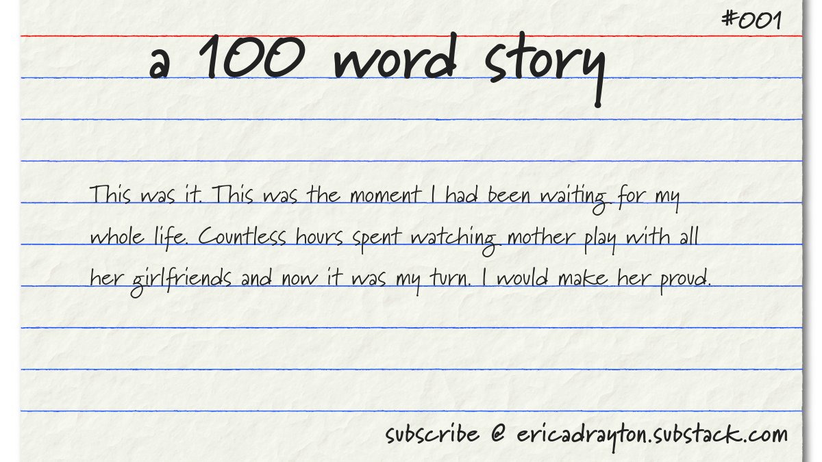 I've been writing one 100 word story every single day since May 1st. After 5.5 months I've written 169 stories so far. Subscribe to my newsletter (link in bio) to read them all and my newest ones! #100wordstory #WritingCommunity