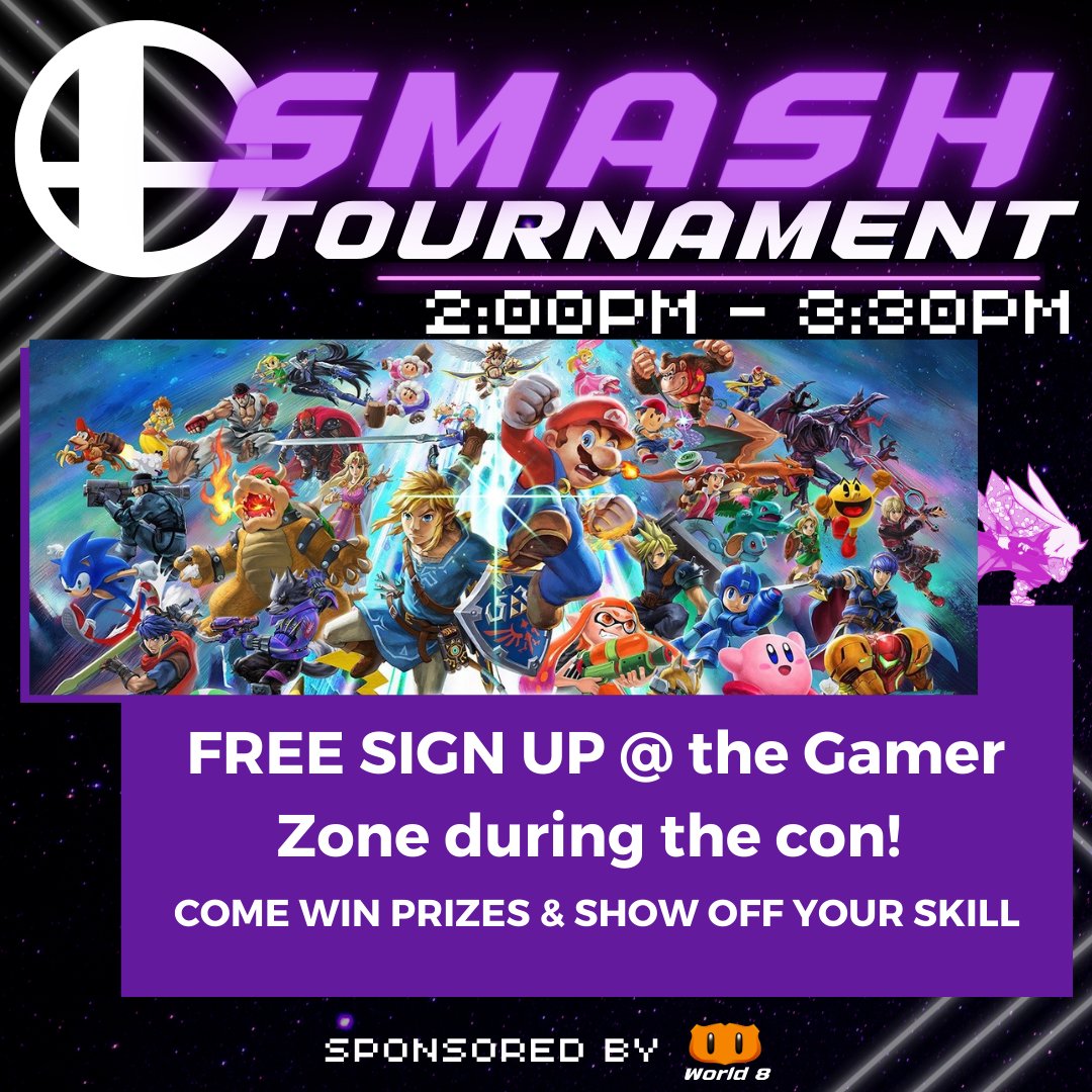 roninexpo's tweet photo. ☄️Challenger Approaching⚡️

Come to the Gamer Zone area!
We will have onsite sign ups to participate in our Super Smash Bros. Ultimate Tournament 🕹

Prizes are sponsored by: @World8LA

Join the battle! The victor could be YOU 🫵
-
-
#supersmashbrosultimate #roninexpo2023 https://t.co/eYe3RDAdKV