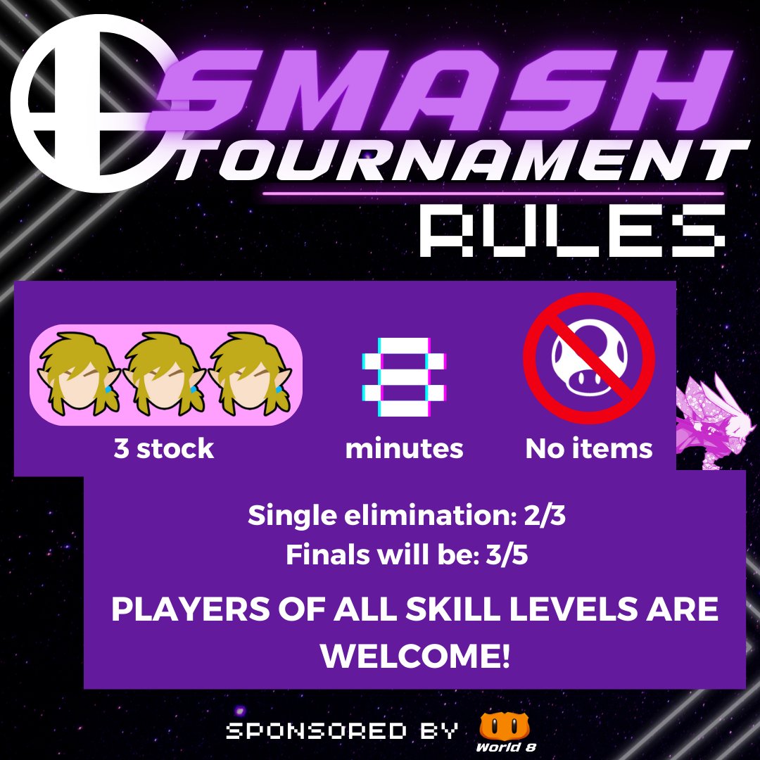 roninexpo's tweet photo. ☄️Challenger Approaching⚡️

Come to the Gamer Zone area!
We will have onsite sign ups to participate in our Super Smash Bros. Ultimate Tournament 🕹

Prizes are sponsored by: @World8LA

Join the battle! The victor could be YOU 🫵
-
-
#supersmashbrosultimate #roninexpo2023 https://t.co/eYe3RDAdKV