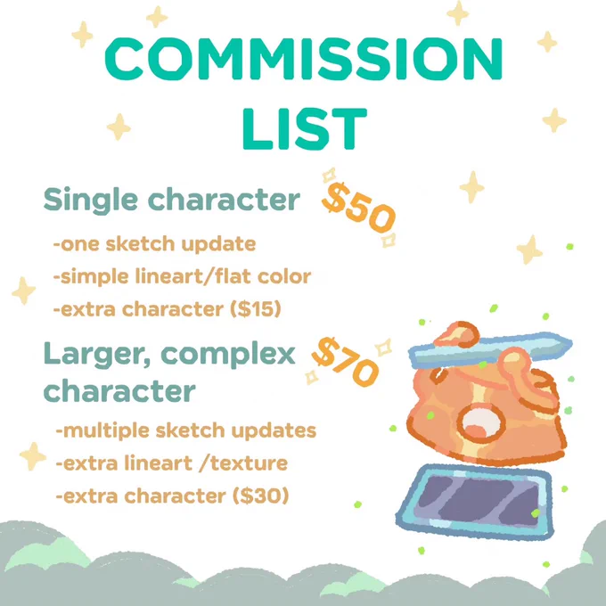 I have 5 discounted commissi*n slots open! Email or DM if interested :)